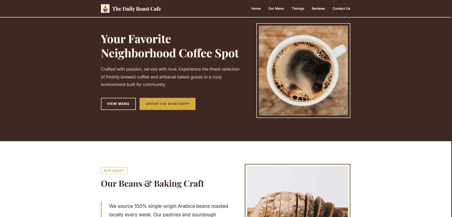 Cafe Landing